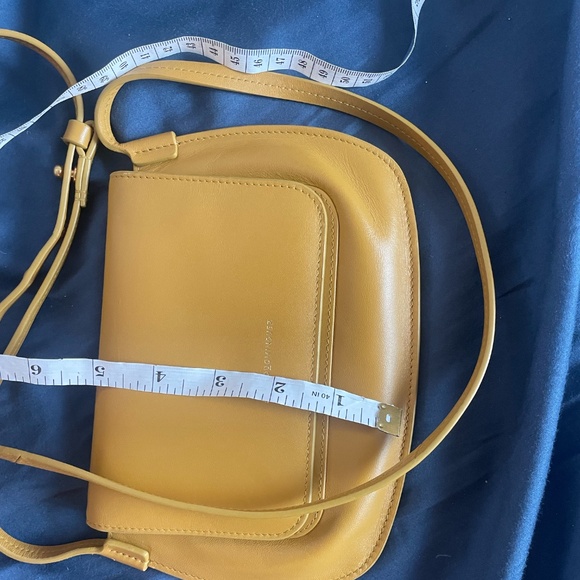 Adolfo Dominguez Mini Crossbody Bag Yellow Ochre Mustard - Picture 6 of 7